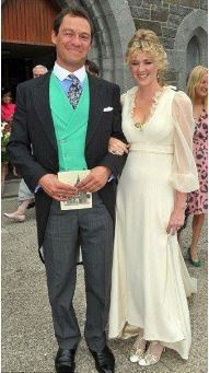 Catherine FitzGerald with her husband, Dominic West, on their wedding day